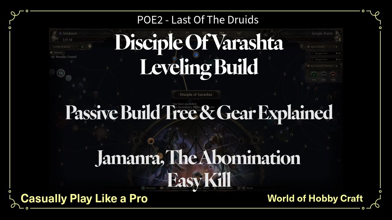 POE2: How to level with Disciple of Varashta Ascendancy and Defeat Jamanra: Passive Tree & Gear