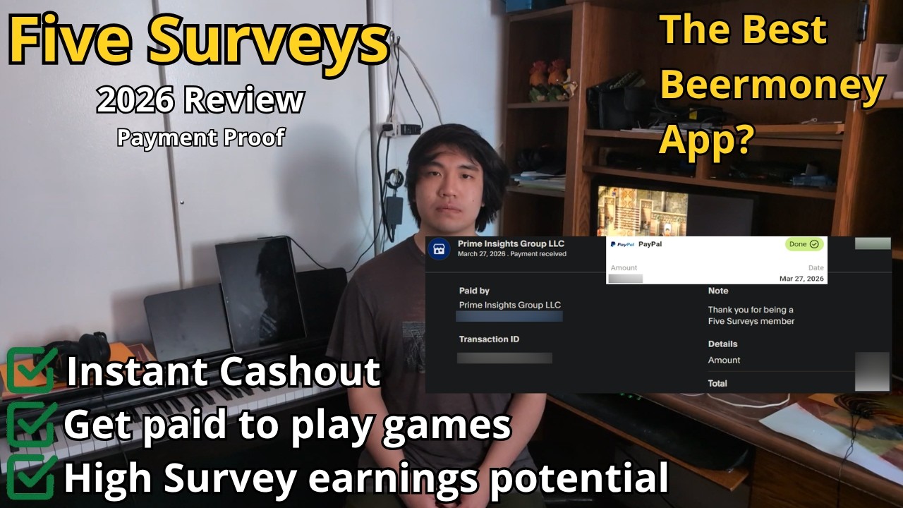 Five Surveys Review 2026 &ndash; Earn $5 for 5 Surveys? | Best survey app? (Payment Proof)