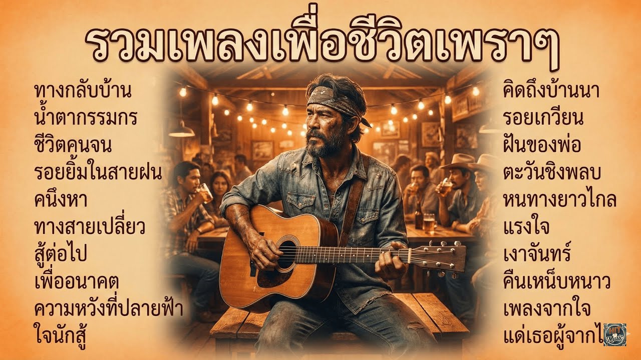 รวมเพลงเพื่อชีวิตมาเเรง เปิดตอนทำงาน ตอนขับรถ ชิลๆทั้งวัน
