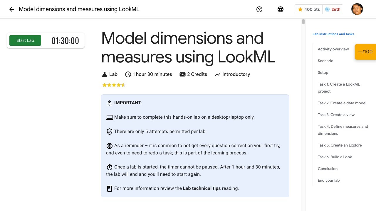 Model dimensions and measures using LookML