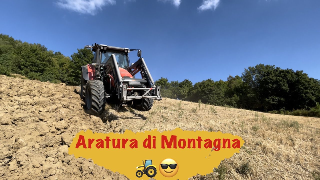 Aratura di Montagna 2021 su stoppie di grano - Same Virtus 120 con aratro Gherardi
