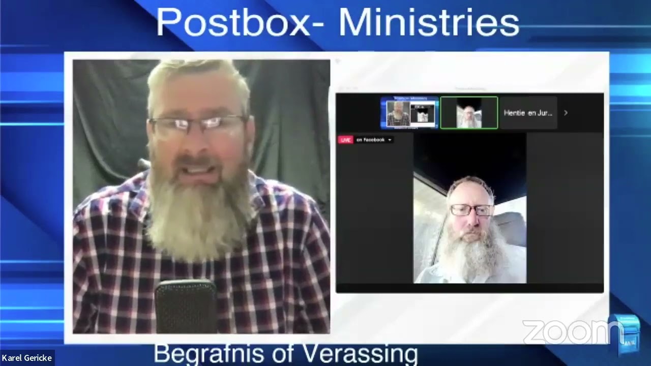 Begrafnis vs Verassing (Zoom vergadering)