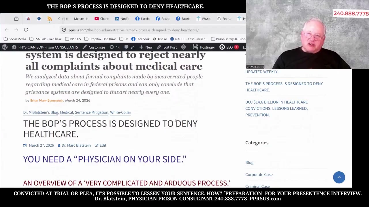 The BOP process is basically designed to deny health care