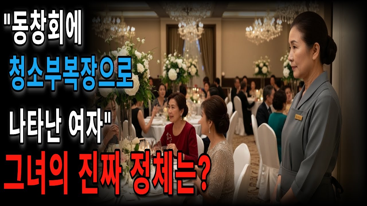 [시니어사연] 동창회에 청소부 복장으로 나타난 여자, 그날 연회장은 멈췄다
