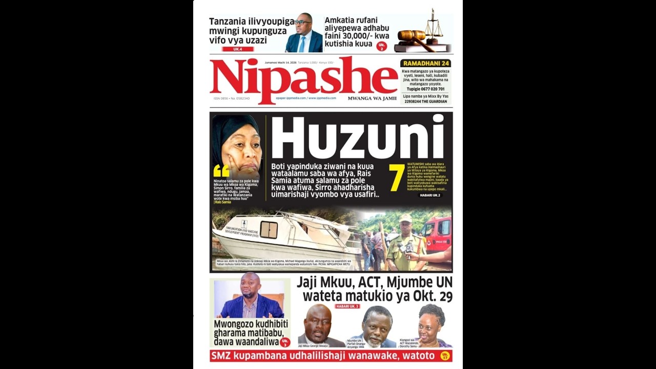 🔴🔴HUZUNI... BOTI YAPINDUKA ZIWANI NA KUUA WATAALAM 7 WA AFYA, MACHI 14, 2026