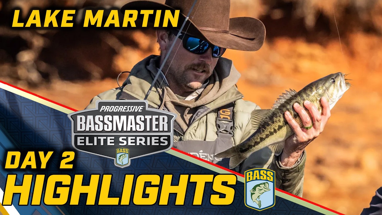 Highlights: Day 2 of Bassmaster ELITE at Lake Martin