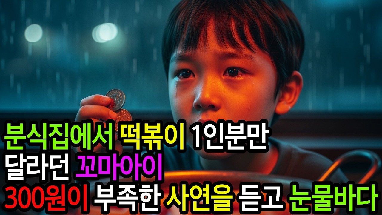 분식집에서 떡볶이 1인분만 달라던 꼬마아이… 300원이 부족한 사연