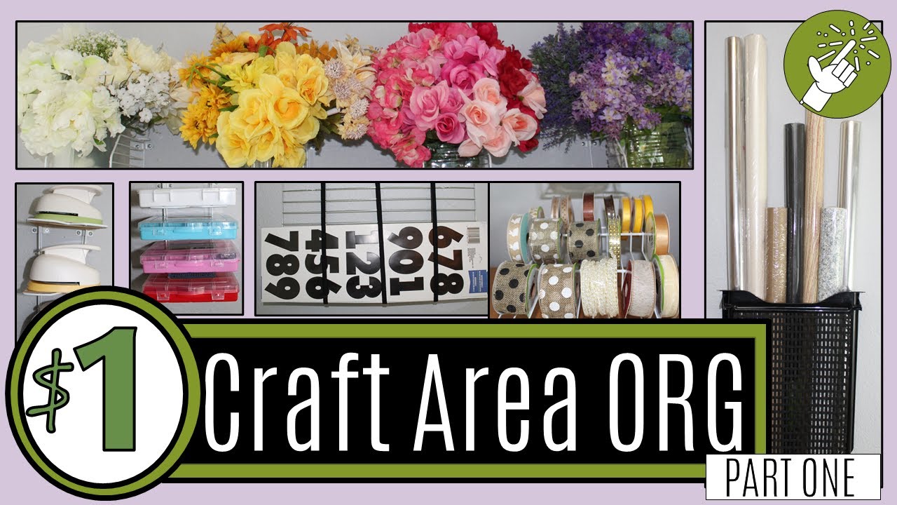 DOLLAR TREE ORGANIZATION HACKS | DIY ORGANIZATION IDEAS | CRAFT AREA  ⭐Part 1⭐
