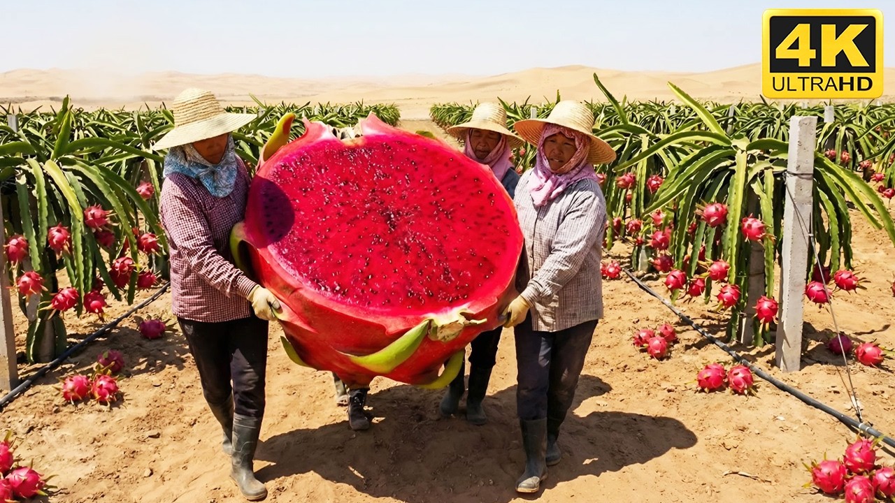 The World's Largest Red Dragon Fruit Orchard In Sahara – 40,000 Hectares Of Giant Fruit