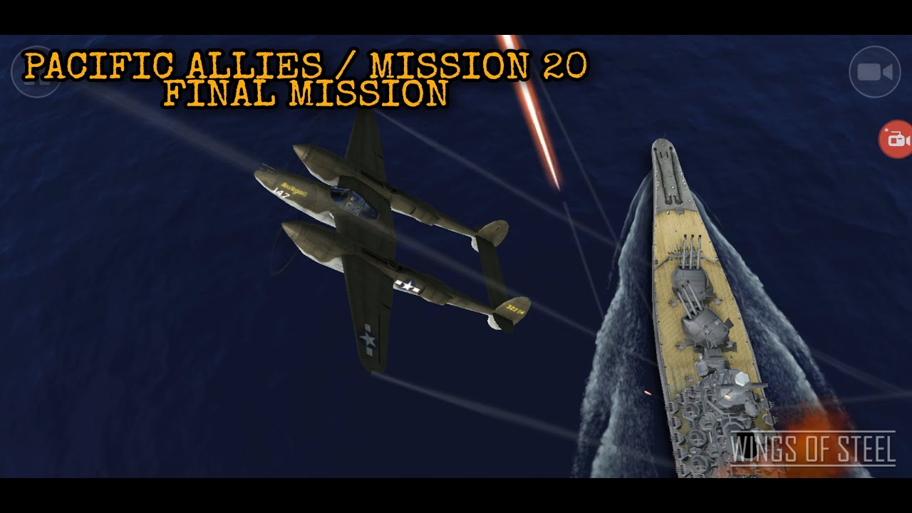 Wings of Steel Mission 20 Pacific Allies Campaign P38 Lightning no hack no gold fight simulator 4k