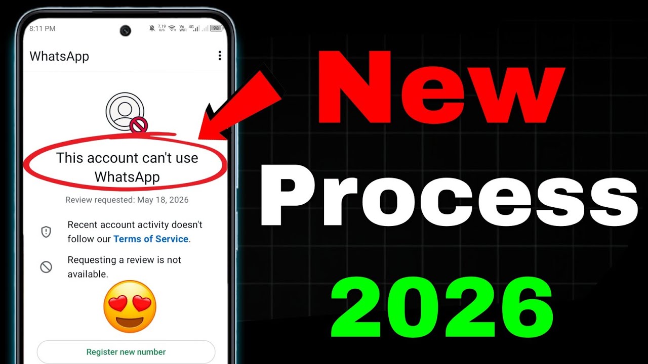 Ban Whatsapp Problem New Solution 2026 ✅(100% Working) | This account can't use Whatsapp New 2026