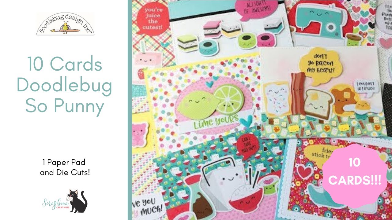 10 Cards 1 Paper Pad | Doodlebug So Punny