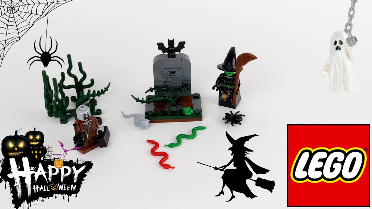 Lego Halloween Accessory Set 850487  Witch Zombie Ghost Minifigures