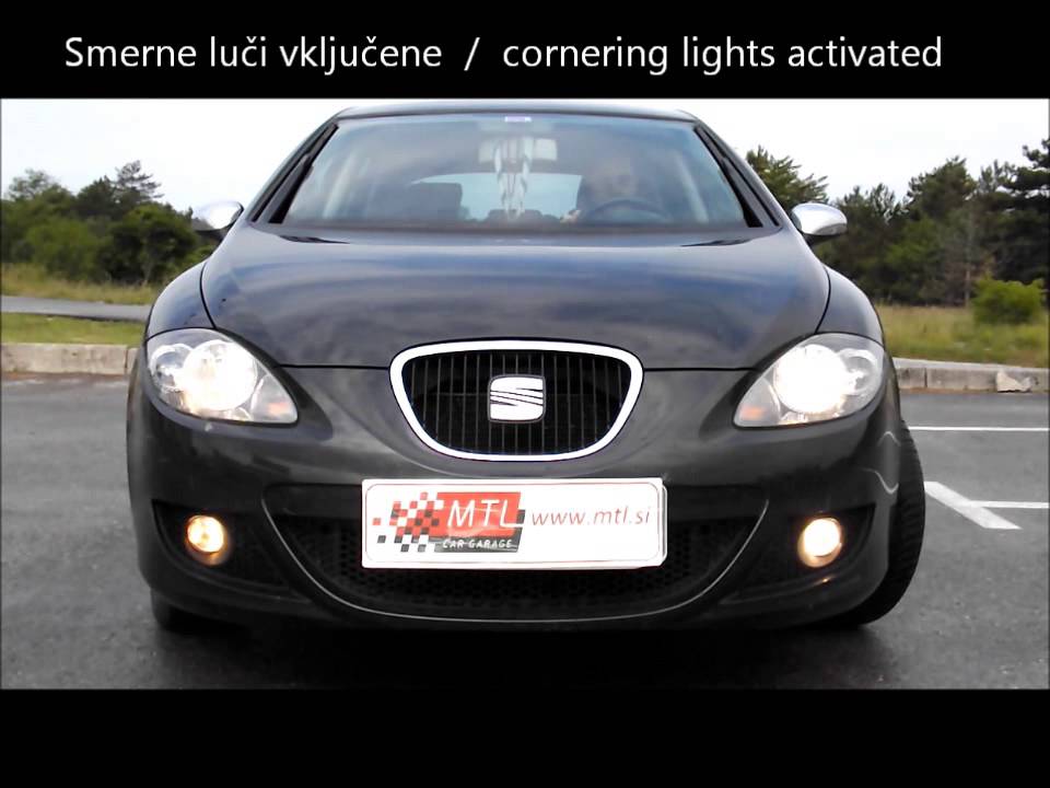 Seat Leon II prefacelift MY2009 - cornering lights activation - vključitev smernih žarometov