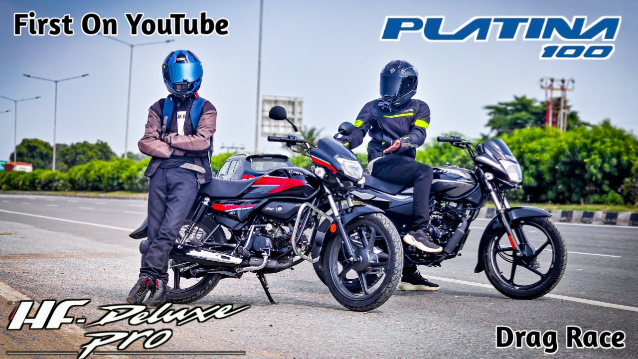 Hero HF Deluxe Pro Vs Bajaj Platina 100 | Drag Race