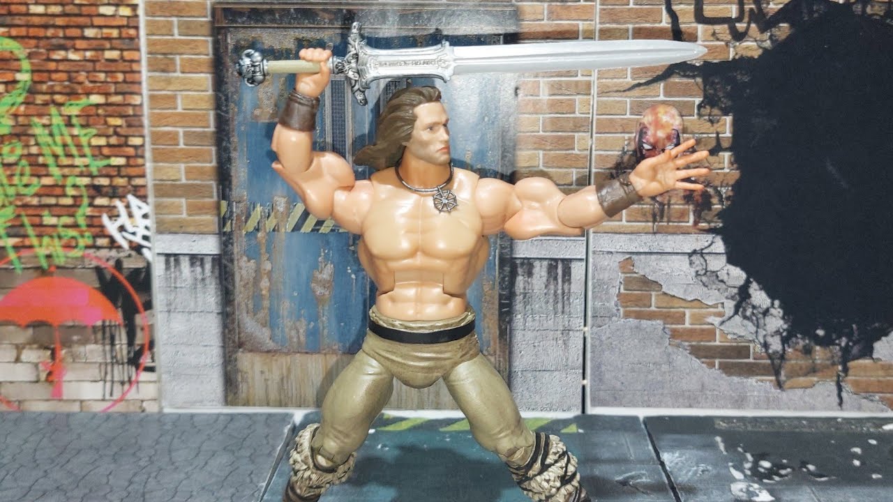 unboxing video review en español de figura super 7 ultimates Conan the barbarean . Conan iconic pose