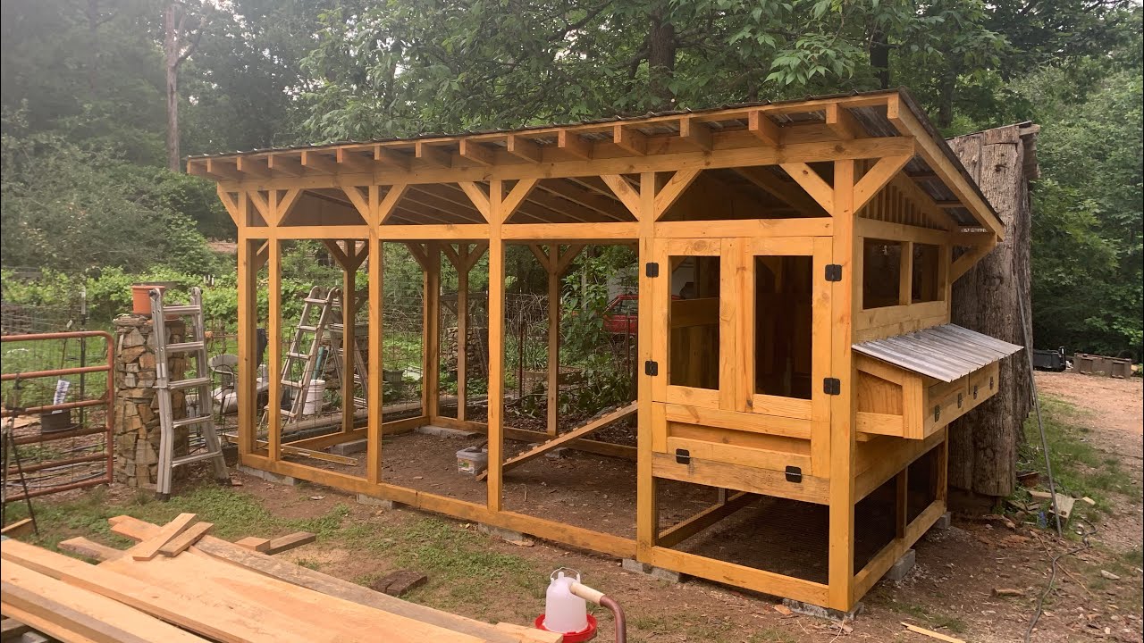 Building an awesome chicken coop! Part-2. Nest boxes & side doors, siding and more framework.