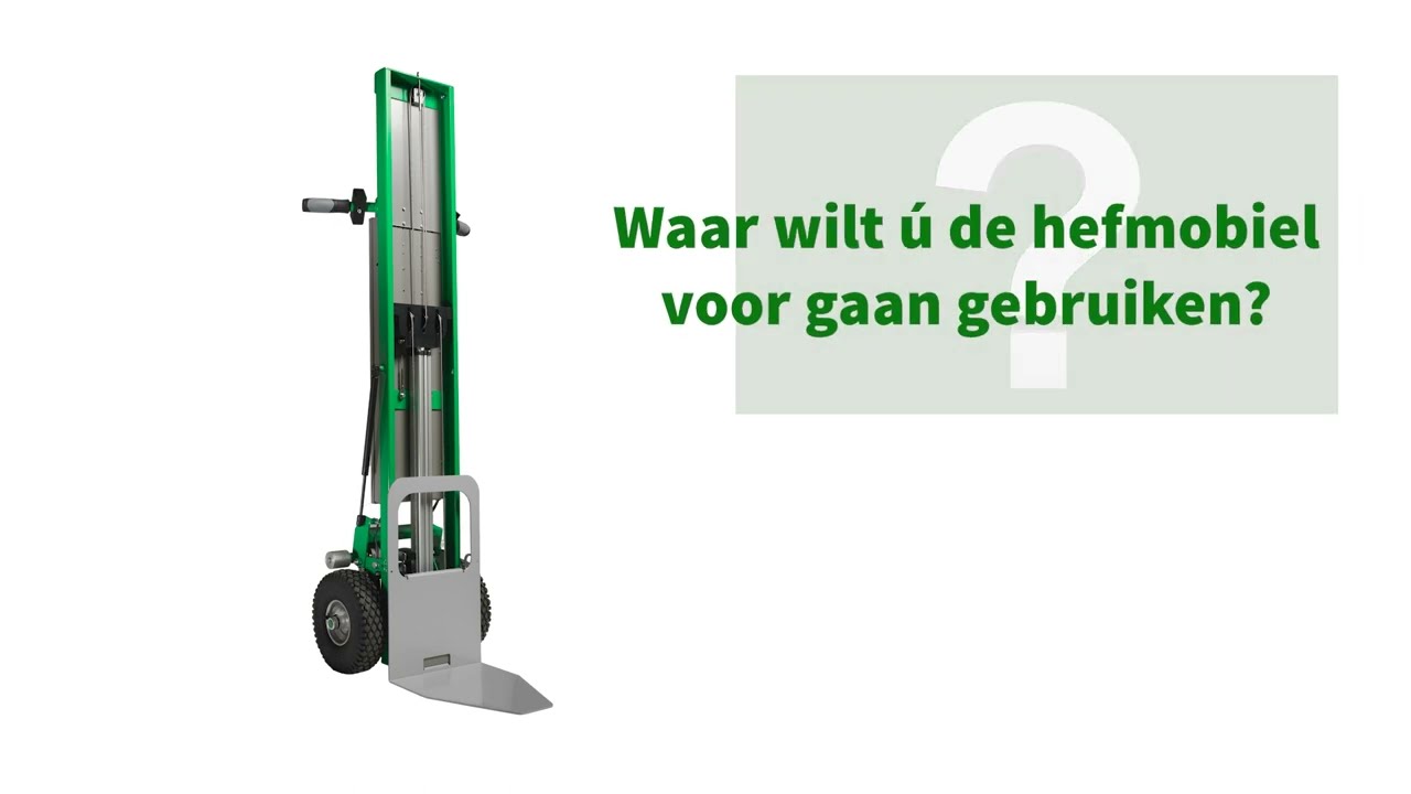 Waar wilt u de Tiller®-hefmobiel voor gaan gebruiken? 1001 opties en maatwerk mogelijk