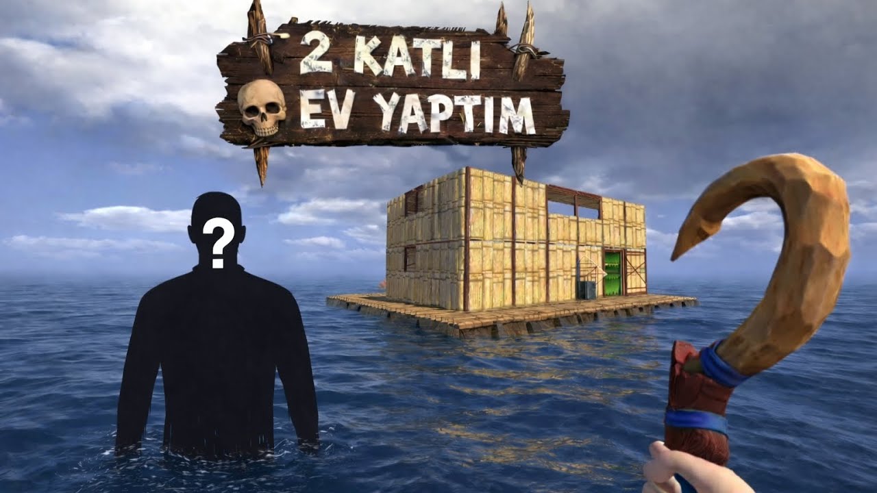 2 KATLI EV YAPTIM.Salımız çok büyük oldu | Raft Survival (2.Bölüm)
