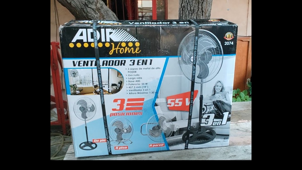 Unboxing y armado de ventilador ADIR 3 en 1 aspas metalicas