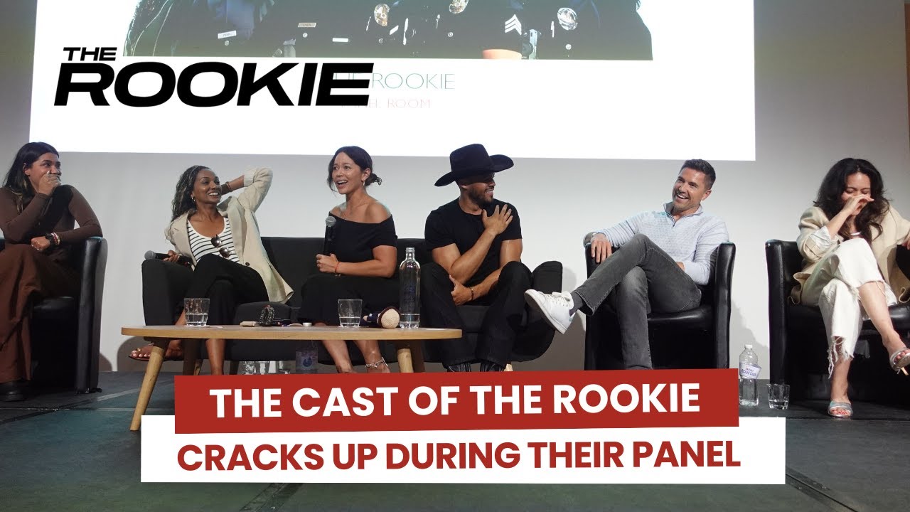 The Rookie : the cast cracks up during their panel at the Saving Lives Convention in Paris