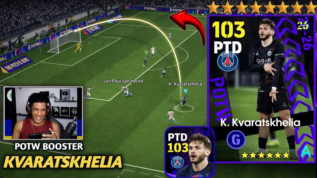 kvaratskhelia broke the handicap twice in eFootball 2026 Mobile