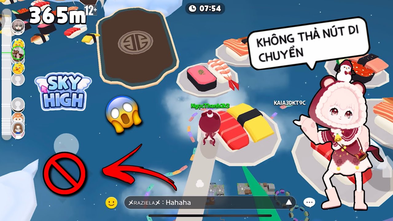 [Play Together] GẤU B&Ocirc;NG ROSY V&Agrave; THỬ TH&Aacute;CH LEO L&Ecirc;N TRỜI CAO ( SKY HIGH ) KH&Ocirc;NG THẢ N&Uacute;T DI CHUYỂN