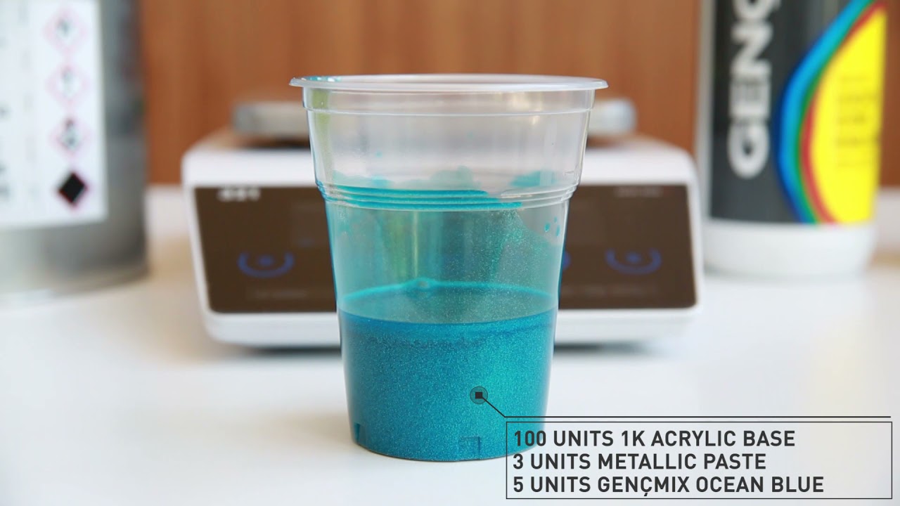GENÇ PM901 Metallic Paste System 1k Acrylic base Metallic Paste + GENC mix Application Video