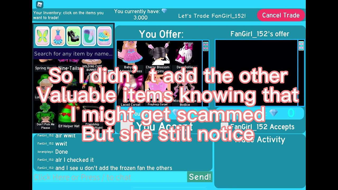 I got scammed in royale high ( read desc )