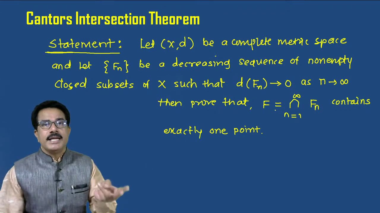 Math | Metric Spaces | Cantor's Intersection Theorem | Lect. 7 | Dr. S.S.Bellale | DSCL