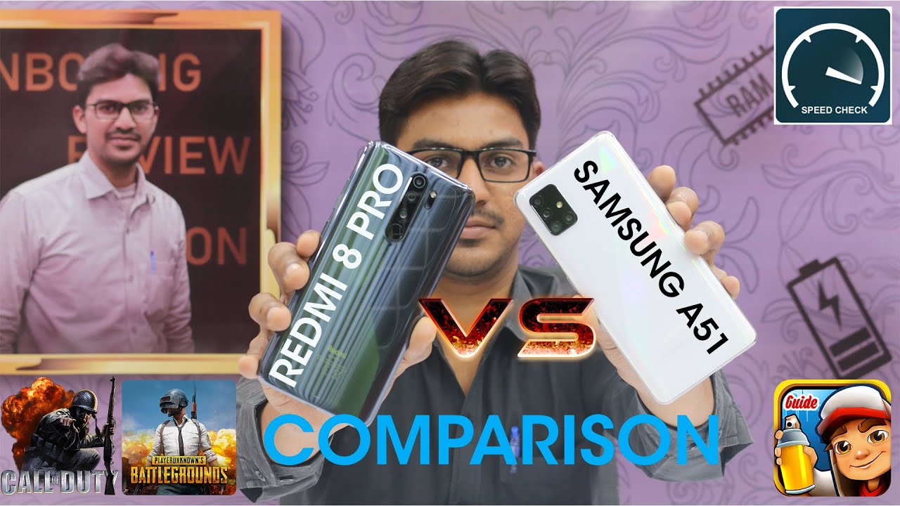 Samsung A51 Vs Redmi Note 8 Pro Comaprison | Speed Test | Benchmark | Pubg and Call of duty Gameplay