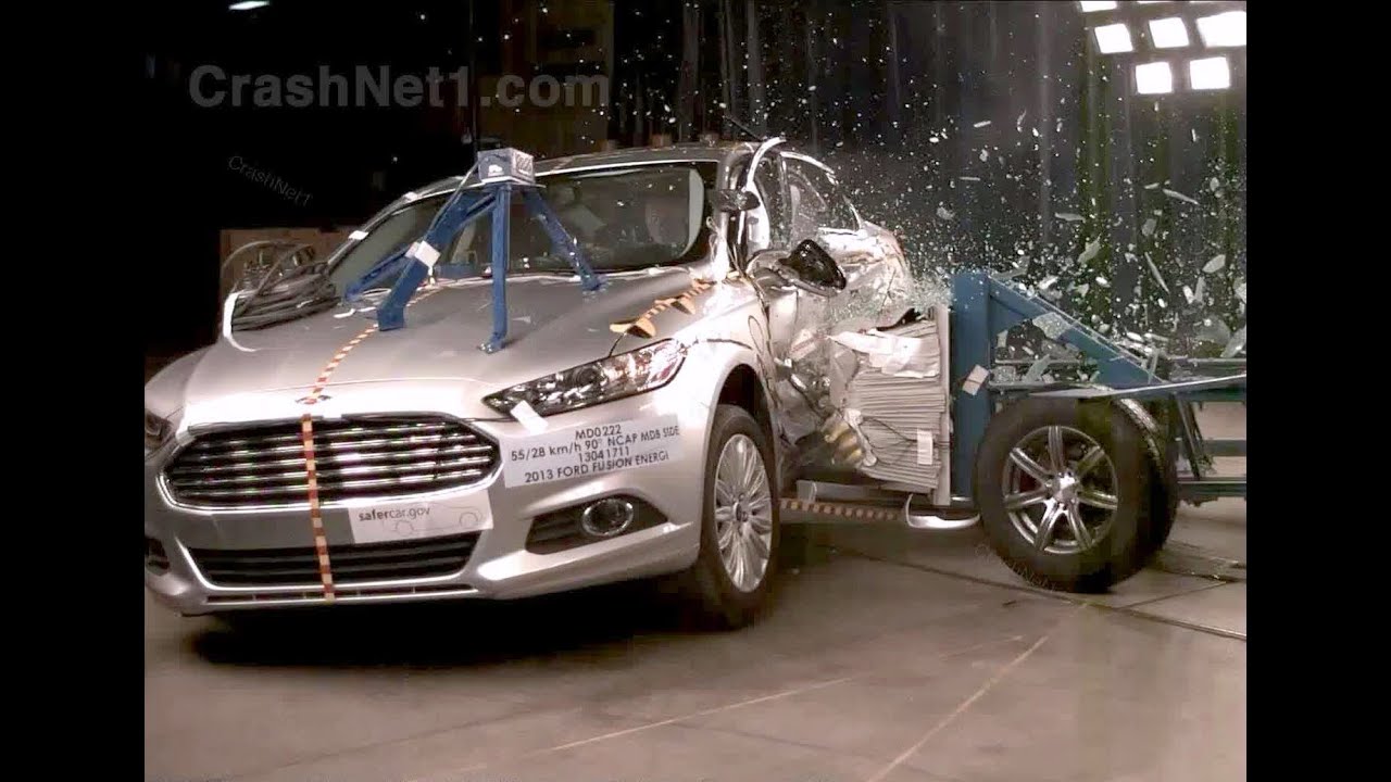 2013 Ford Fusion Energi | Side Crash Test by NHTSA | CrashNet1