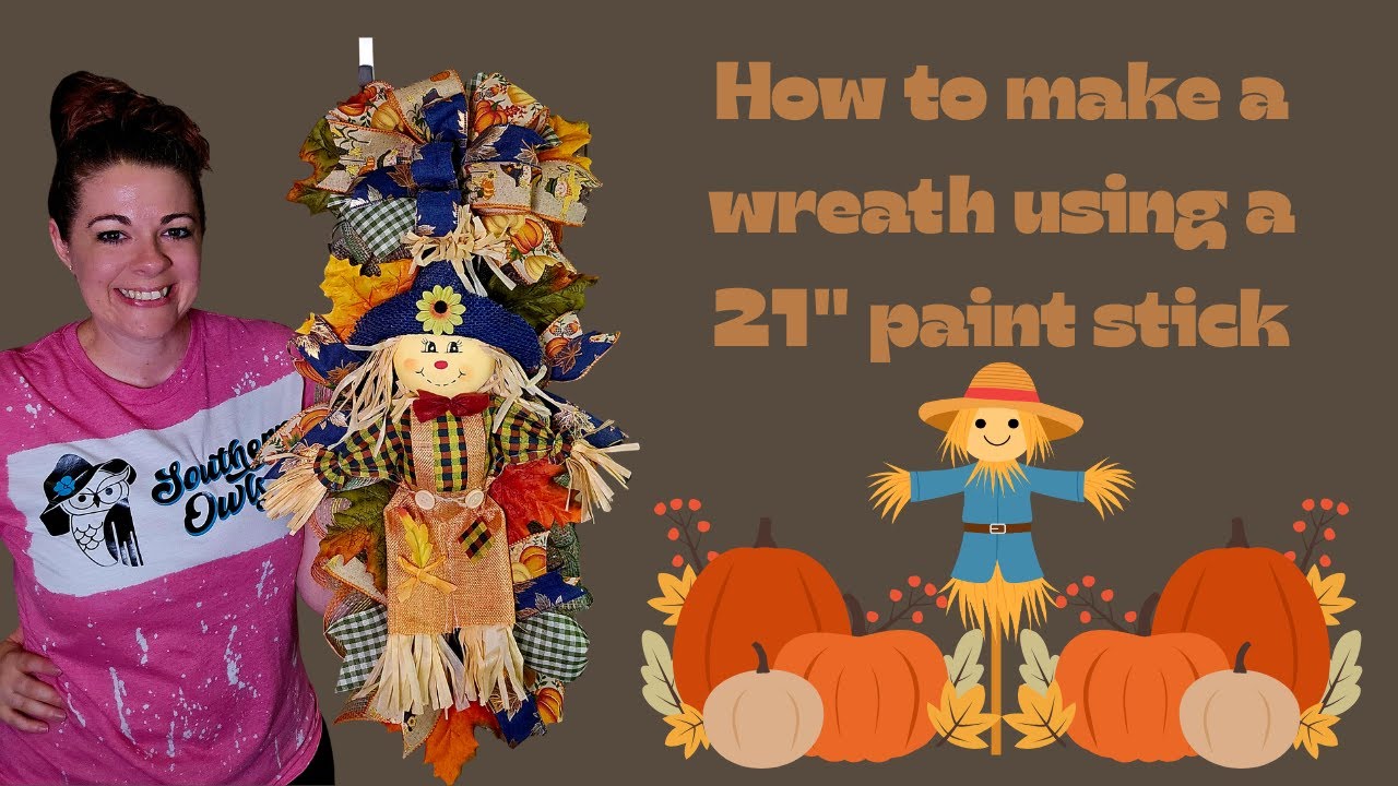 How to make a scarecrow fall themed swag using a 21