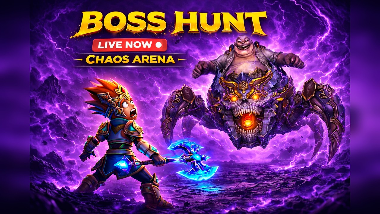 LIVE ON🔴⚔️ Boss Hunt e Chaos Arena !exitlag !loja !points !recrut