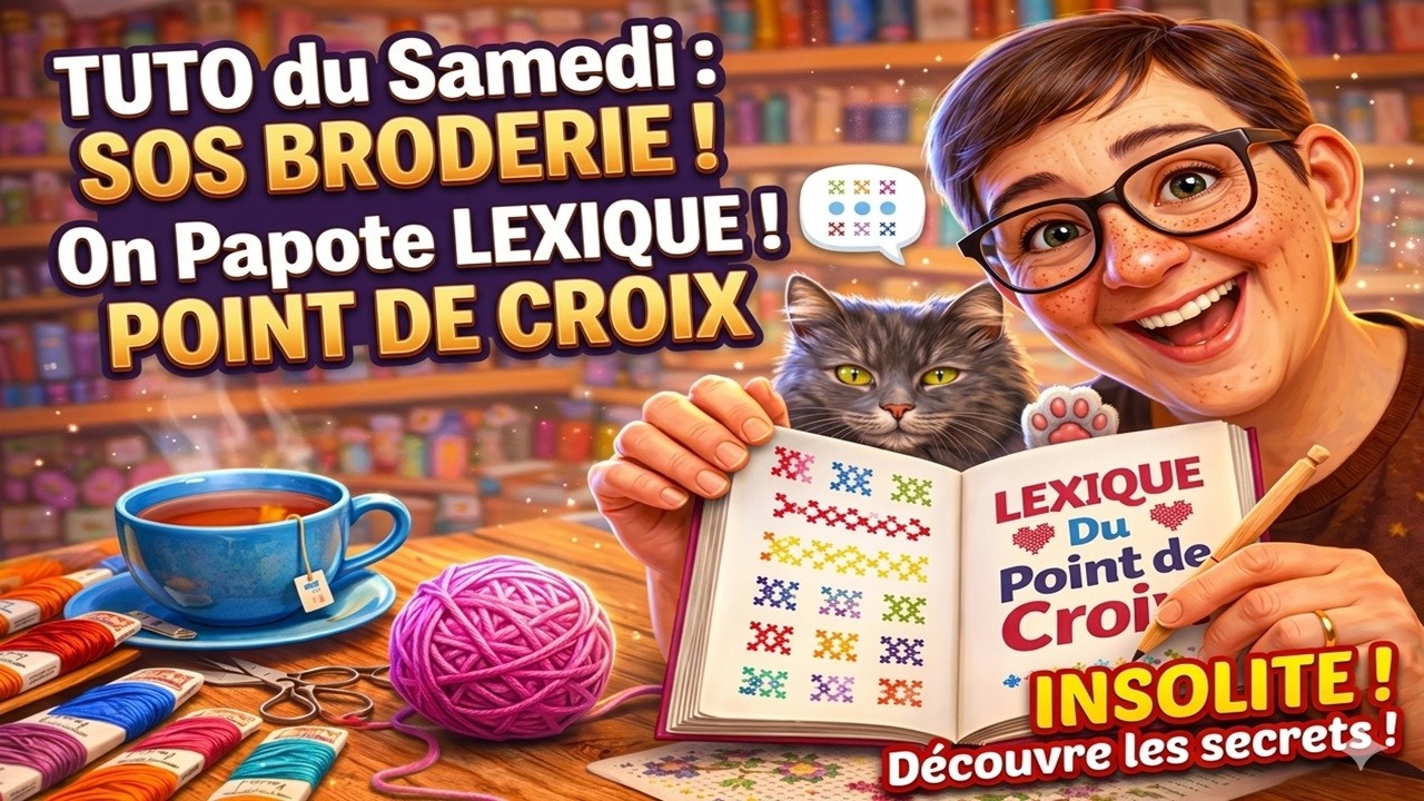 Tuto du Samedi ▶️ SOS Broderie ▶️ On papote Lexique de Broderie 🪡🪡🪡