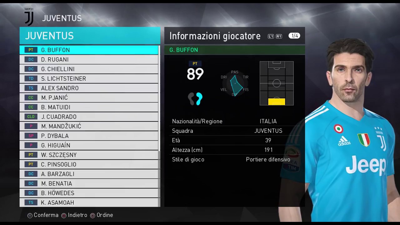 Pes 18 Juventus Face