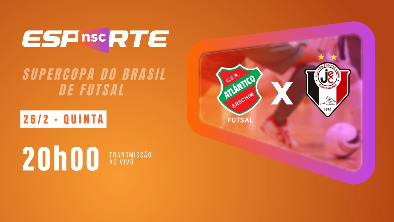 [AO VIVO E COM IMAGENS] ATLANTICO DE ERECHIM X JEC SUPERCOPA DO BRASIL DE FUTSAL