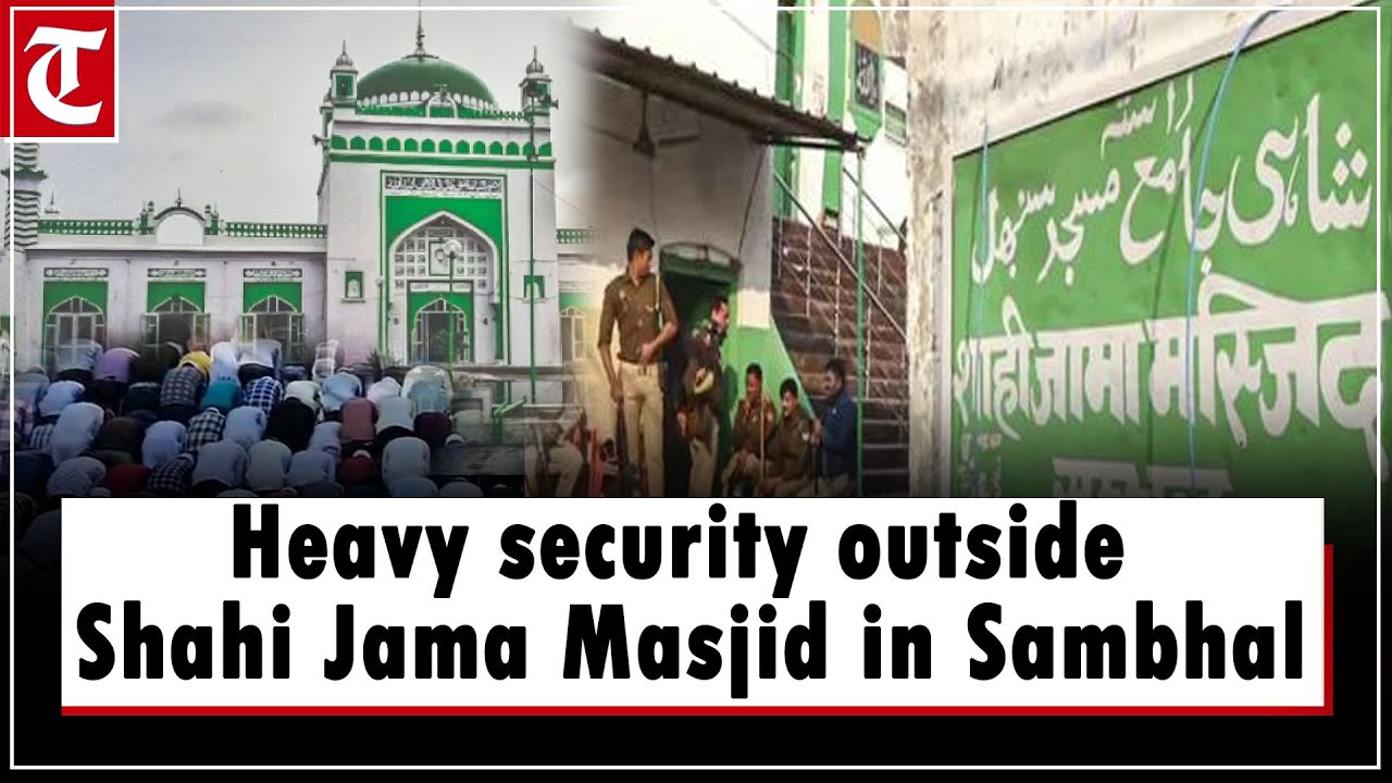 Heavy security deployed outside Shahi Jama Masjid in Sambhal on Eid Al Fitr
