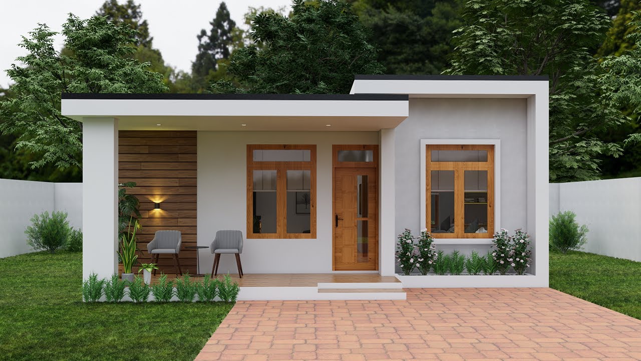 21'x26' (6.5x8 Meters) Small House Design With 2 Bedrooms | Small Modern House