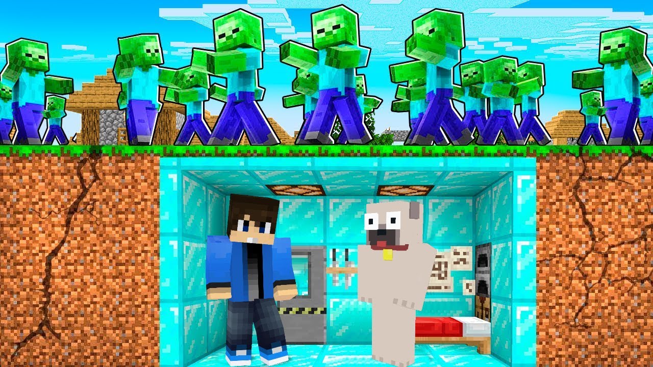 REJTETT HÁZ vs ZOMBI TÁMADÁS A MINECRAFTBAN!