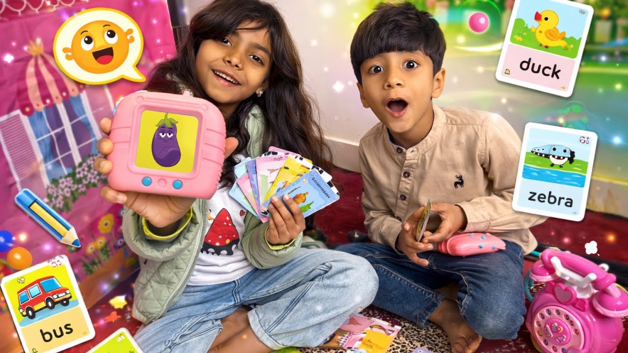 Learn with Fun | Talking Flash Cards for Kids | Bacchon Ki Masti | Aish Zeeshu Fun 🎉