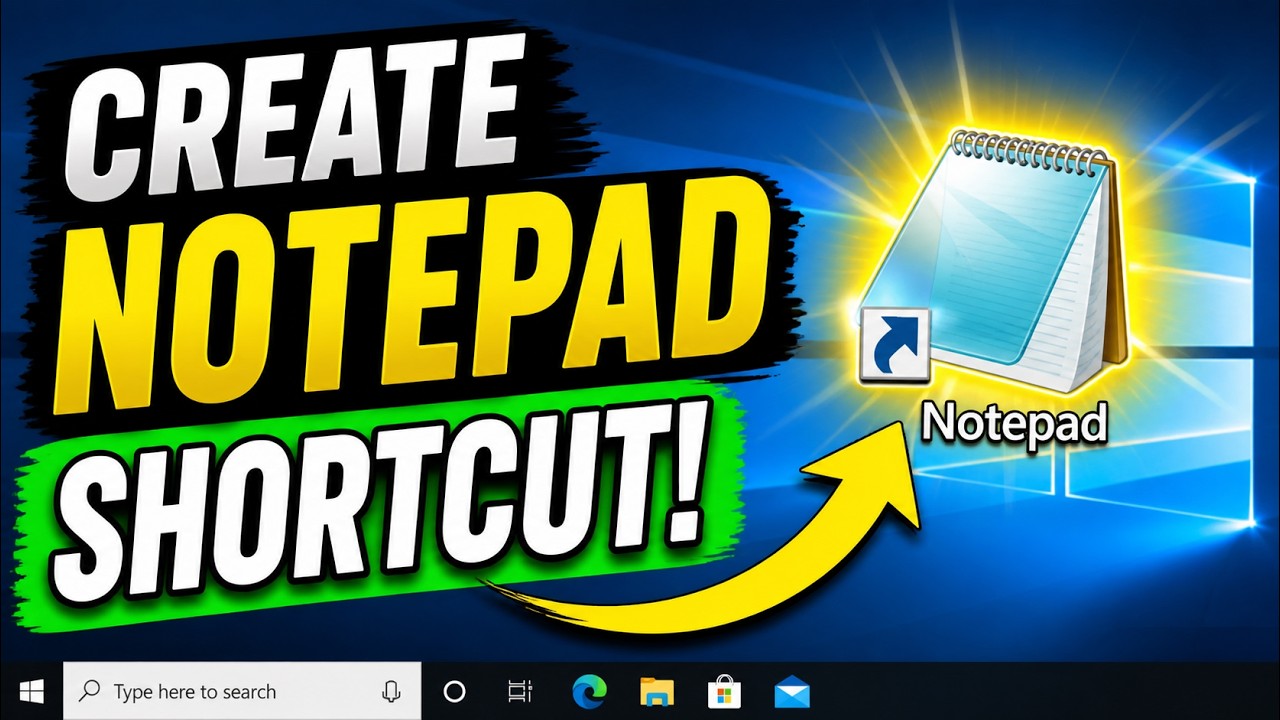How to Create a Notepad Shortcut on Desktop (Windows 10/11)