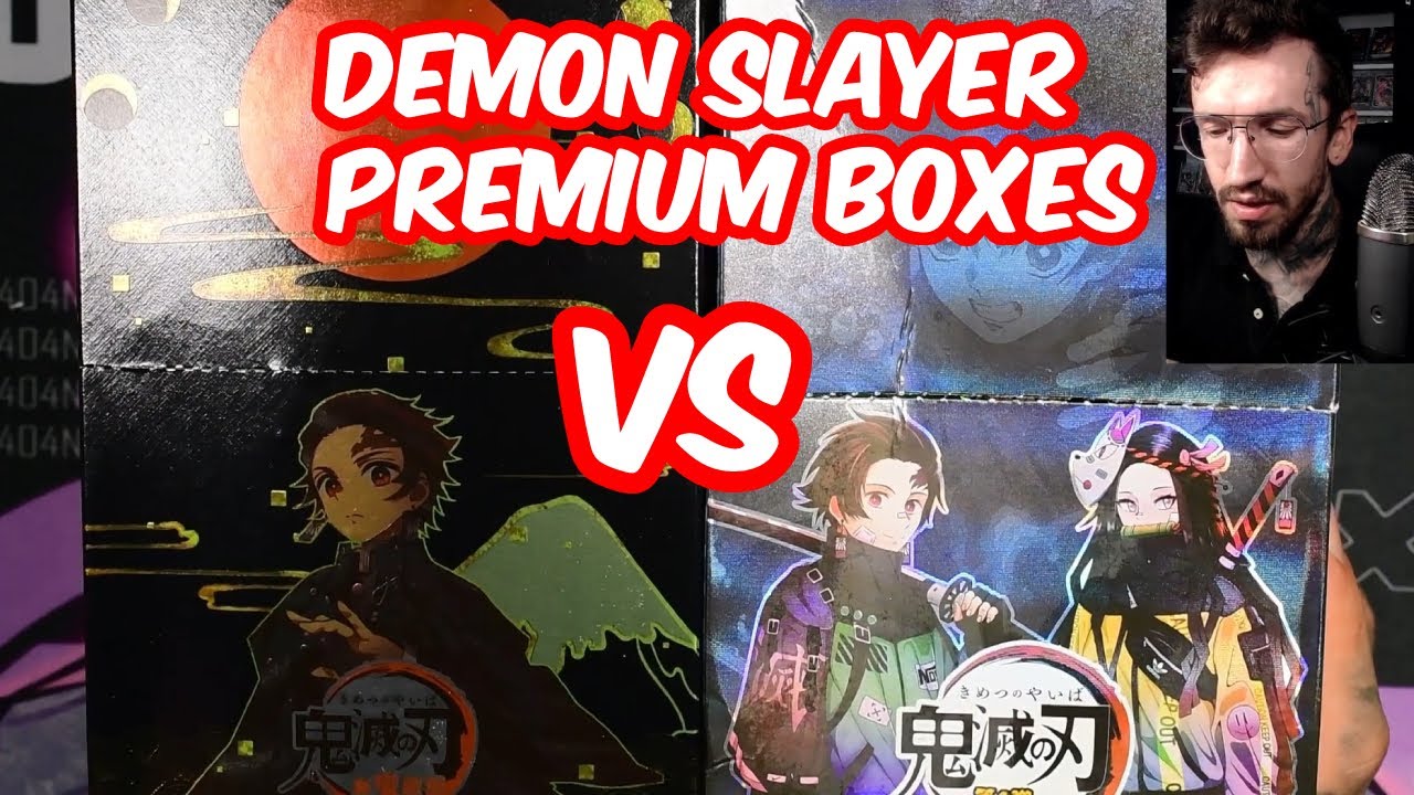 Two premium boxes = one video Which  box is better? Demon Slayer cards unboxing