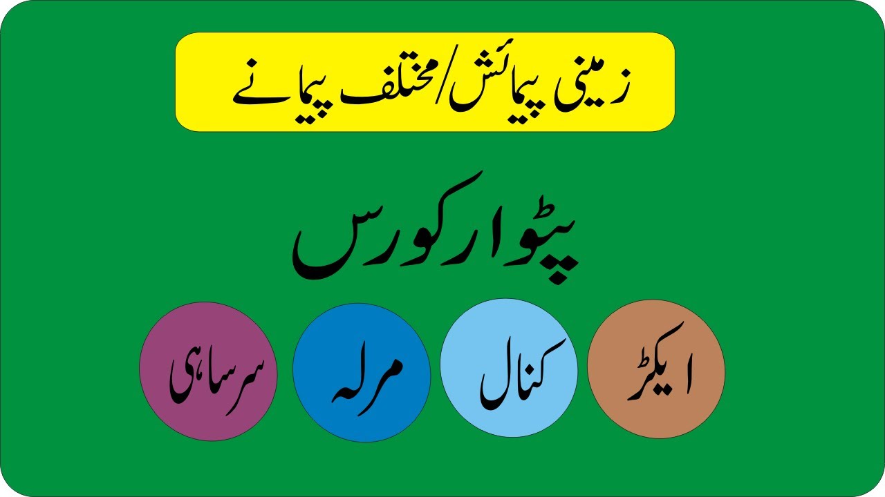 Different Land Measurement Units Conversion in urdu/patwar course