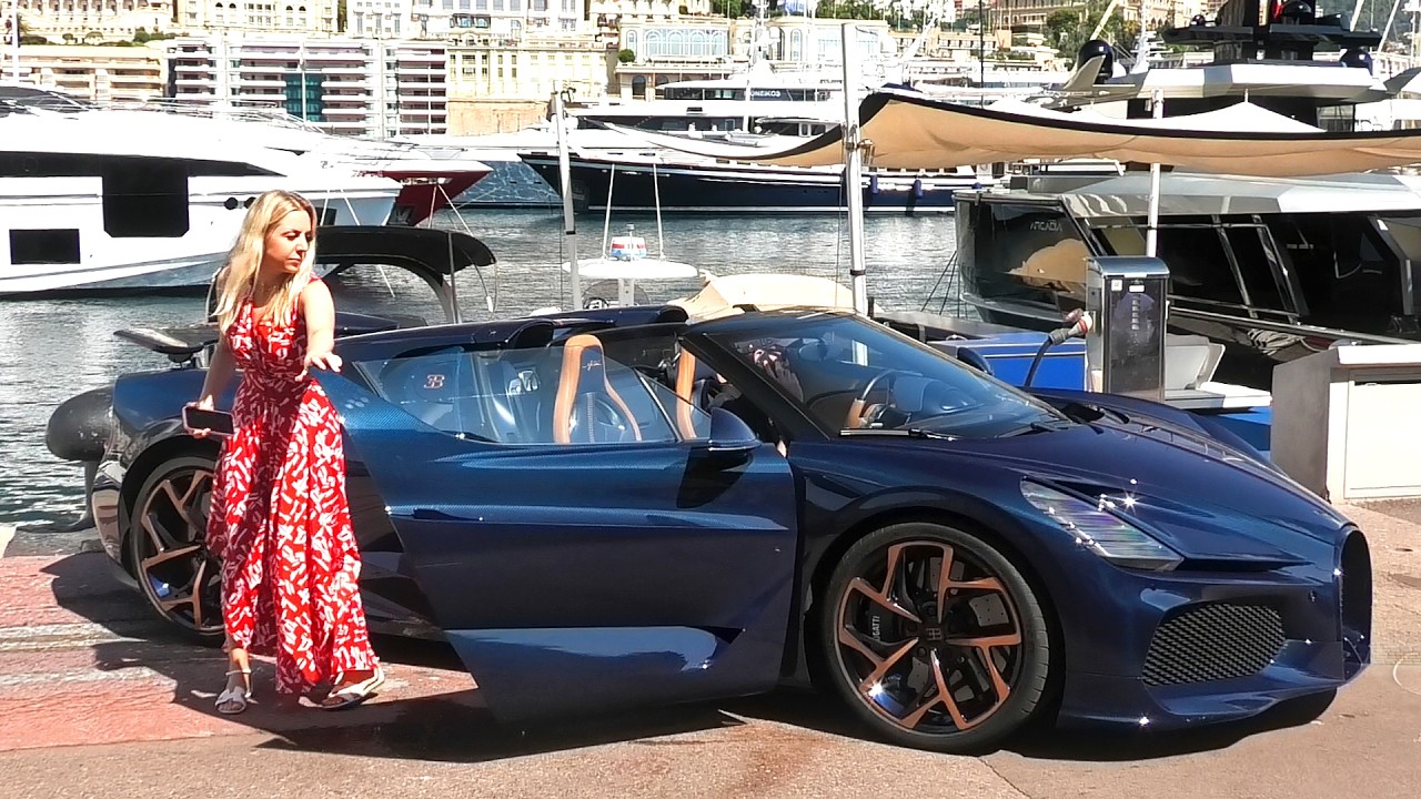 First $5Million Bugatti Mistral arrives in Monaco!
