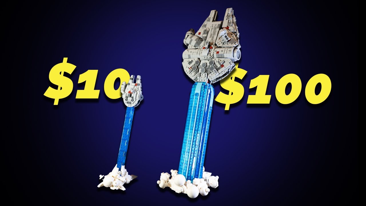 $10 vs $100 LEGO Millenium Falcon Hyperdrive Display!