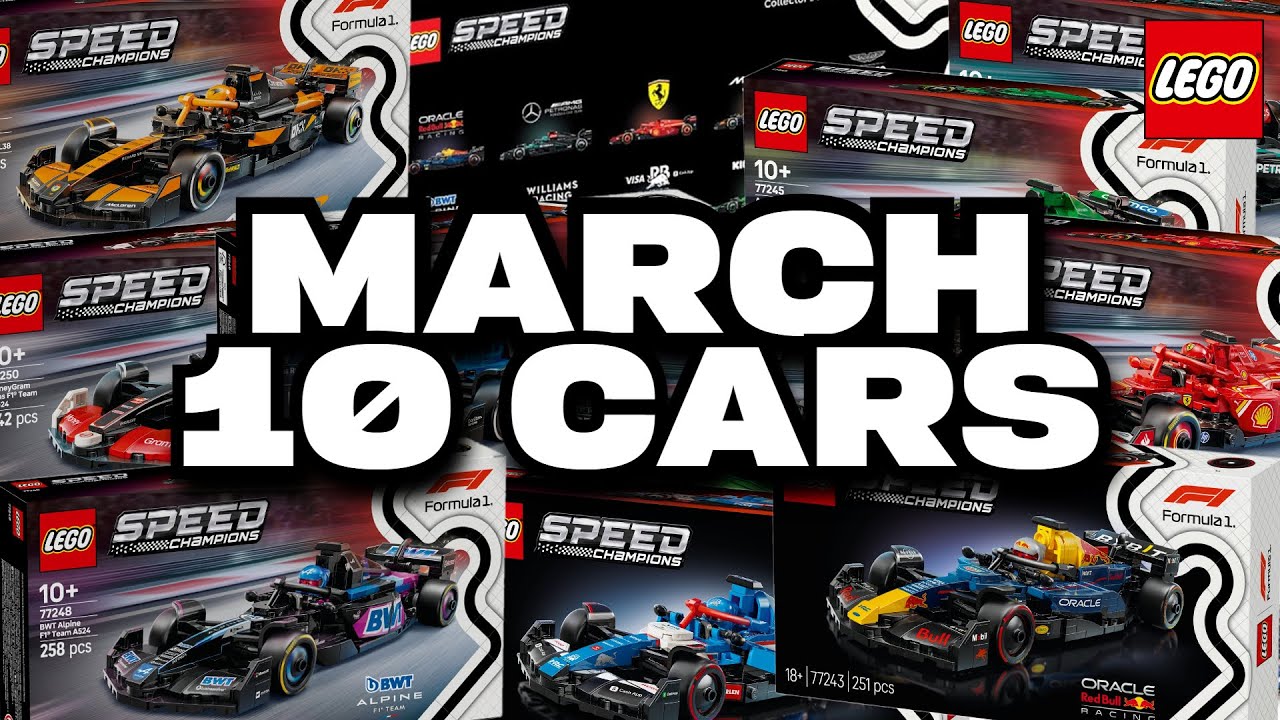 Все модели болидов Формулы-1 из серии LEGO Speed ​​Champion представлены! Подробный разбор.