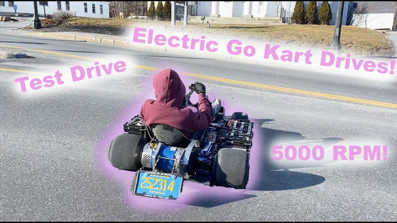 50 Volt 5000 RPM Electric Go Kart Build: Part 5 (Go Kart Drives!!)