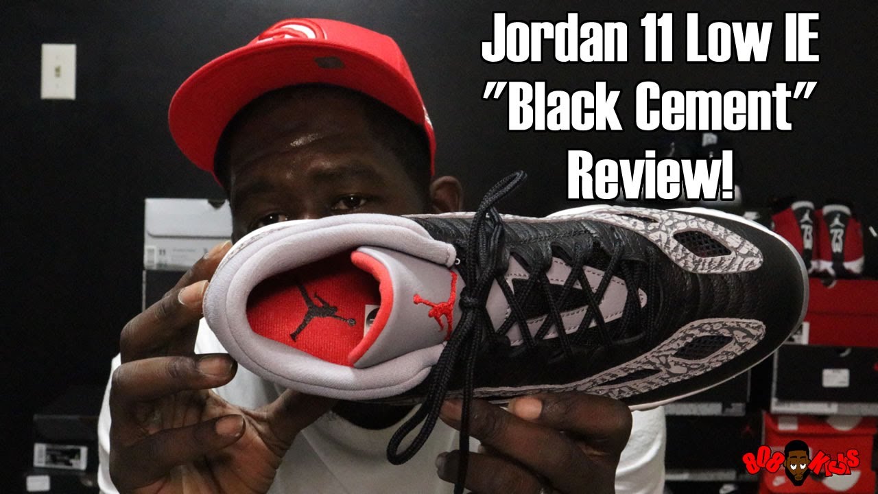 Jordan 11 low IE  Black Cement Review!