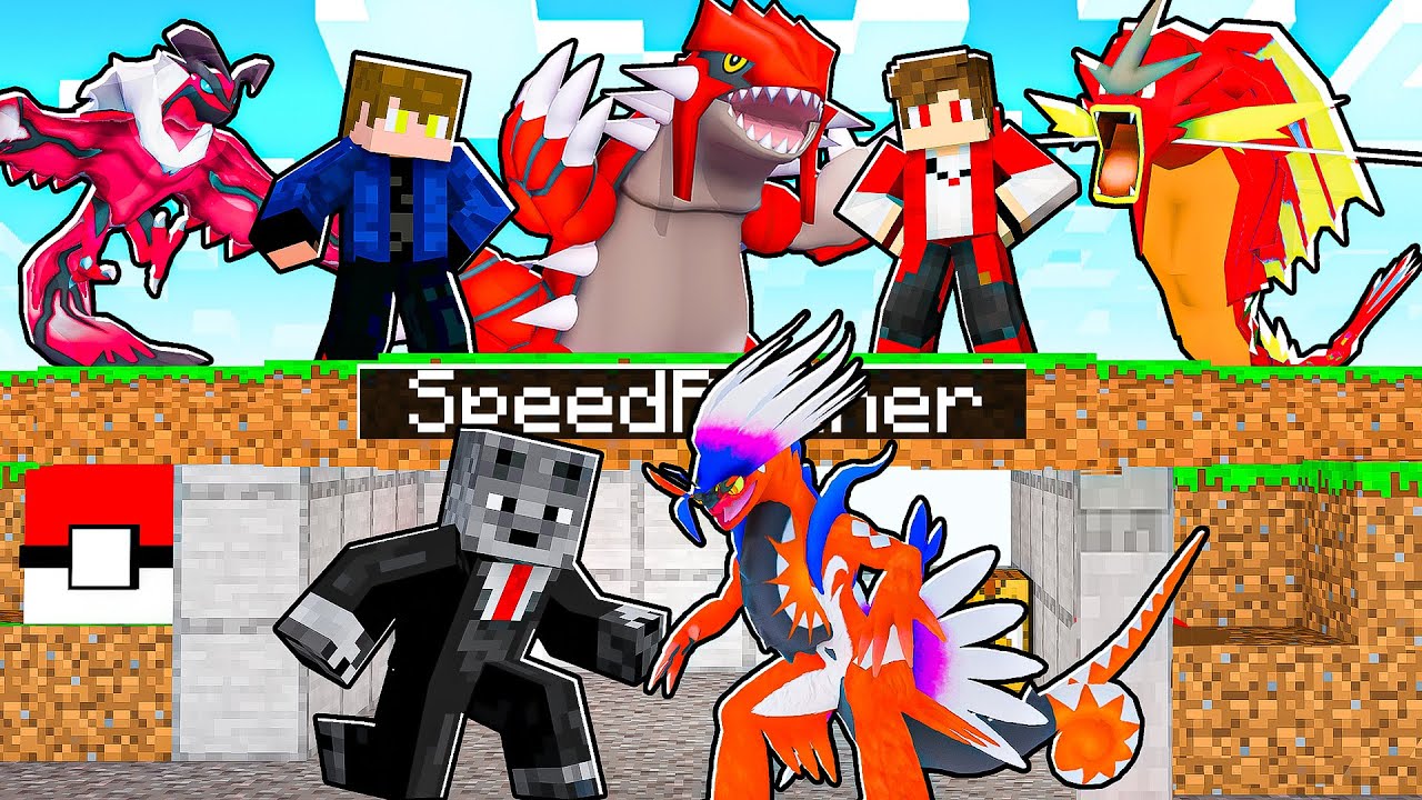 Minecraft Pixelmon Manhunt com Pokemon Inicial de ANO NOVO 2024 (1 Speedrunner VS 2 Caçadores)